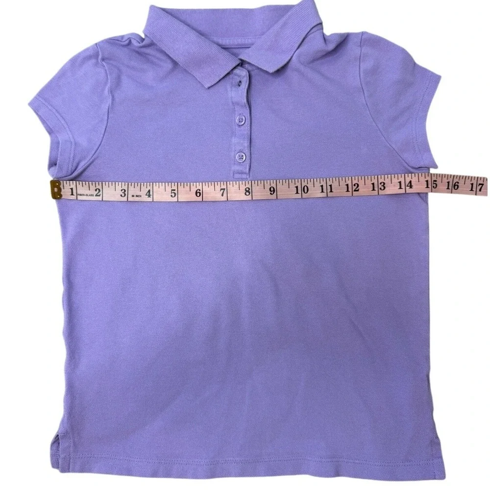 The Children's Place Girls Polo Shirts Size M 7/8 Red Purple 2Pack SchoolUniform